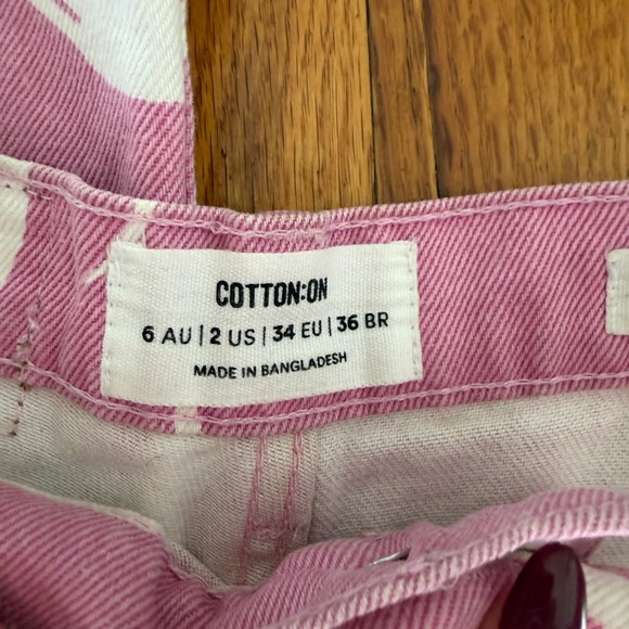 Cotton On Pink and White Jeans - Picture 2 of 3